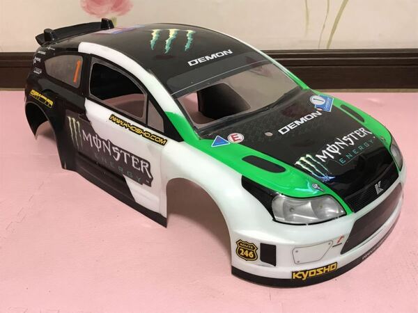 送料無料 1/9 京商 DRX用 モンスターエネルギー　ラリーカー エンジンカー ラジコンボディ　KYOSHO MONSTER ENERGY RALLY CAR DEMON