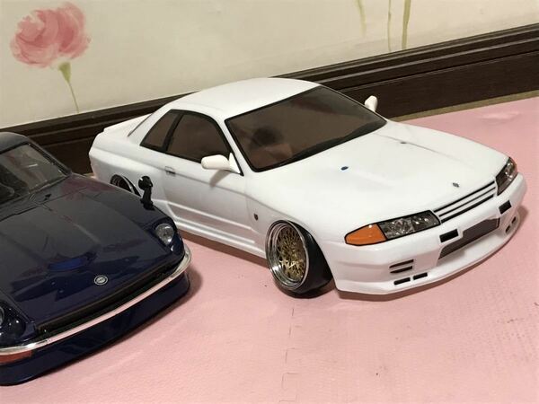 送料無料　1/10 パールホワイト塗装済 未走行　タミヤ 日産 スカイライン GT-R R32 ラジコンボディ　TAMIYA NISSAN SKYLINE