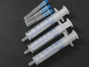 送料無料：新品未使用：インク注入用シリンジ5ml+替え針3set