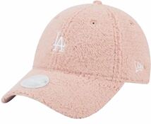 ニューエラ キャップ ナインフォーティ 940シリーズ レディース ドジャース ピンク ボア素材 NEWERA 9FORTY WOMEN LEAGUE ESSENTIAL 新品_画像2