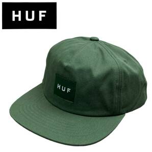 ハフ キャップ 帽子 HT00714 コットン素材 アボカド ワンサイズ ボックスロゴ フラットバイザー ユニセックス HUF SET BOX SNAPBACK 新品