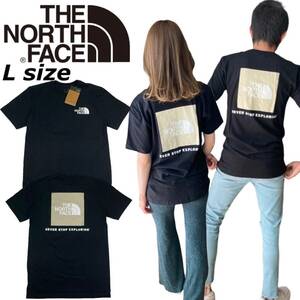 ザ ノースフェイス Tシャツ NF0A812H ボックス NSE バックロゴ ブラック×グラベル Lサイズ THE NORTH FACE S/S BOX NSE TEE 新品