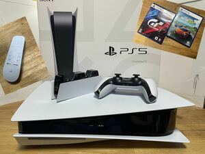 PlayStation PS5 ディスクドライブ搭載モデル 旧型SONY 充電器＋リモコン＋ザクルーモーターフェス＋グランツーリスモ7付き