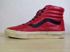 ◇ VANS バンズ SK8-HI スケートハイ レザー【721454】◇ 26.0cm US8表記 スニーカー レッド