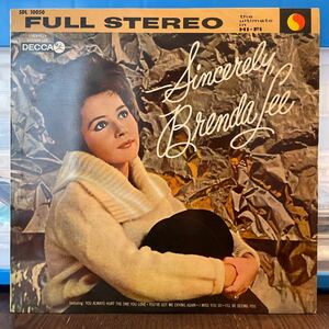 美品 ペラジャケ ブレンダ リー / 真心こめて BRENDA LEE / SINCERELY SDL 10050