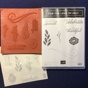 未使用「FOR THE LOVE OF FELT」ラバースタンプ スタンピンアップ スクラップブッキング 祝い 花