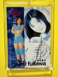 府川唯未　銀箔押しプリントサインカード　女子プロレス　collecara 2000 Future Bee