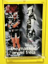 仮面天使フレイア　銀箔押しプリントサインカード　女子プロレス　collecara 2000 Future Bee_画像1