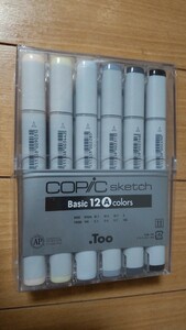 新品 コピック スケッチ 12本セット COPIC sketchベーシック カラーペン マ文房具