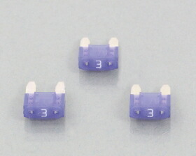キタコ 0900-755-06203 ミニ平型ヒューズ (BFMN) 紫 パープル 3A 3ヶ1セット 汎用 ヒューズ