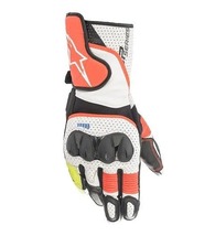 アルパインスターズ SP-2 V3 GLOVE レザーグローブ ホワイト/レッドフロー/ブラック 2XL バイク ツーリング 手袋 スマホ対応_画像1