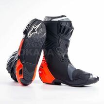 アルパインスターズ SUPERTECH R BOOT レーシング ブーツ ブラック/ホワイト 42/26.5cm 靴 メッシュ レース アルパイン_画像7