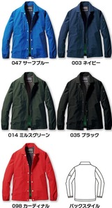 BURTLE バートル 710-98-3XL コーチジャケット カーディナル 3XL 作業 服 撥水 メンズ レディース