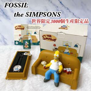 送料無料 ビンテージ 美品 3000個限定品 simpsons シンプソンズ FOSSIL 陶器型収納ケース付 腕時計 時計 置物 インテリアの画像1