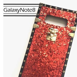 ＧＡLAXY ＮOTE8 キラキラ　ラメ　グリッター　四角い　galaxynote8ケース　ギャラクシー　ノート　新品　送料込み