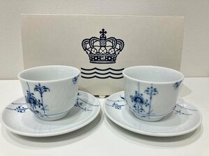 【O42003】ROYAL COPENHAGEN ロイヤルコペンハーゲン ブルーパルメッテ ペアティーセット 未使用品