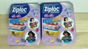 [m12767y z] ジップロック Disneyプリンセス コンテナー 2個入り×2セット　Ziploc 旭化成