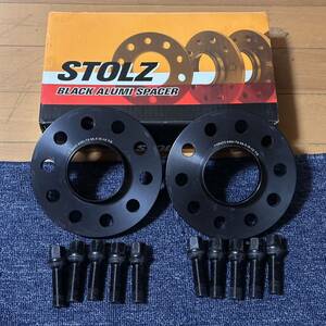 STOLZ シュトルツ ホイールスペーサー PCD100 PCD112 5H ハブ径 66.6mm 15mm 2枚 ロングボルトつき