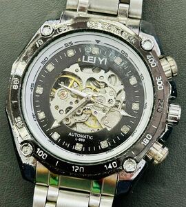  wristwatch self-winding watch hand winding Lei yi skeleton 