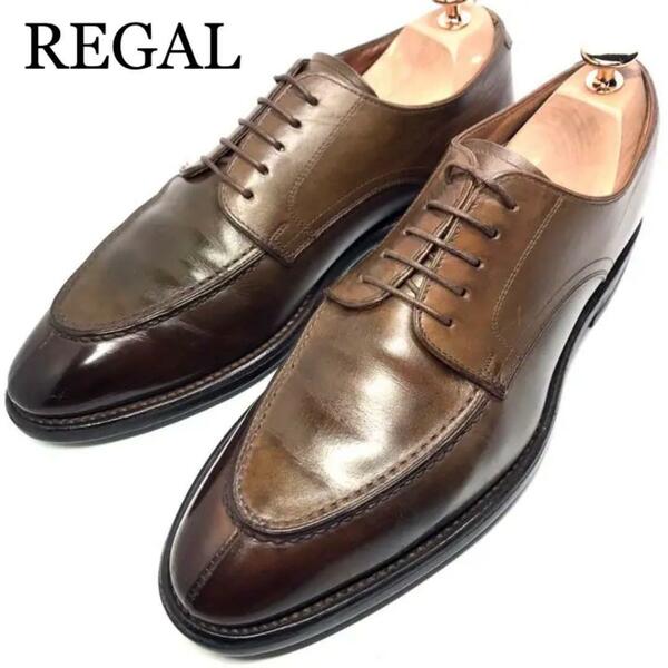 【REGAL】 リーガル Uチップ 24.0cm ブラウン 茶 革靴 ビジネス シューズ