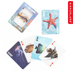 トランプ KIKKERLAND 3D Fish Cards 3Dフィッシュカード PET 紙 W6.5×D2.2×H9cm カード