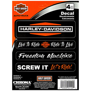 ステッカー ハーレーダビッドソン デカール SAYINGS 4P CG25120 Harley-Davidson スタッズ シール