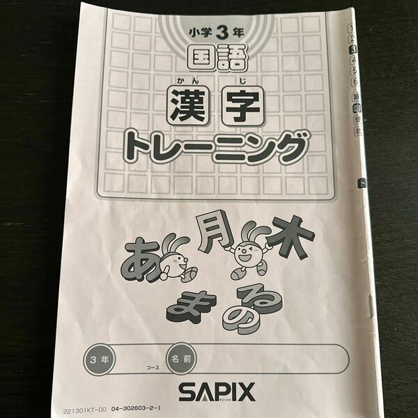 SAPIX 漢字トレーニング　３年