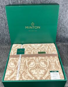 ミントン MINTON ウール毛布 ブランド 寝具 ベージュ 150×200cm 新品未使用 箱付き