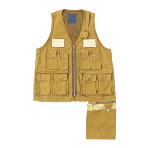 Indigo Camping Trailer PILAR FISHERMAN VEST MUSTARD 3 I.C.T. フィッシャーマンベスト VISVIM ビズビム 2021 古布 ビンテージバンダナ