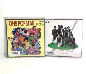 EPレコード【THE CHECKERS/チェッカーズ「Oh! POPSTAR/Song For U.S.A」ポニーキャニオン】2枚まとめて◆昭和レトロ 80s ポップス 歌謡曲