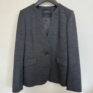 チャコールグレーのノーカラージャケット＊UNITED ARROWS（ユナイテッドアローズグリーンレーベル）＊試着のみ自宅保管