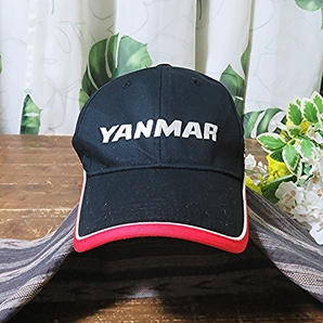 非売品 ヤンマー YANMAR キャップ 100周年 刺繍 帽子 100th anniversary 農機具メーカー 記念品 ブラック 赤 白 ライン 綿100％ フリーの画像9