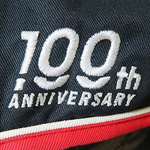 非売品 ヤンマー YANMAR キャップ 100周年 刺繍 帽子 100th anniversary 農機具メーカー 記念品 ブラック 赤 白 ライン 綿100％ フリーの画像10
