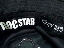 送無 希少 美品 日本製 Stussy ステューシー × ROC STAR ロックスター コラボ ストック ロゴ 刺繍 ラスタカラー ハット 帽子 スケーター_画像6