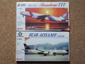 送料無料！ ZHENGDEFU 1/300 A-340エアカナダ & B.777 日本エアシステム 