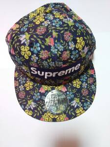 シュプリーム　帽子　Supreme ‘Floral Box Logo New Era’ニューエラキャップ Liberty ボックスロゴ 7 3/8 58.7cm フローラル(花柄)