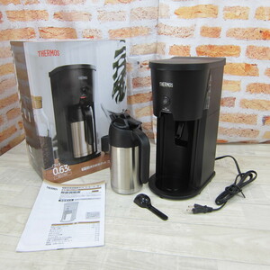 01228PA24【ほぼ未使用】サーモス(THERMOS) 真空断熱ポット コーヒーメーカー 0.63L ブラック ECJ-700 BK