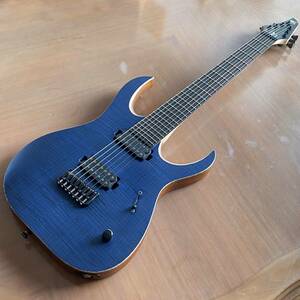 美品 Mayones Duvell Elite 7 5Aフレイムメイプル 7弦 ギター エレキギター