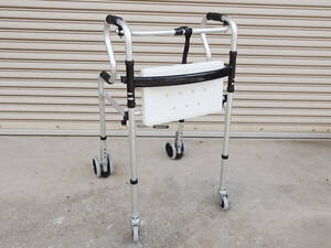 高齢者用歩行器 折りたたみ式パワートロリー 高さ調節可能なポータブルメディカルウォーカー 耐荷重120kg 高齢者、障害者用
