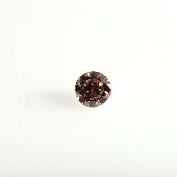 ０．０４１ct　ＦＡＮＣＹ　ＯＲＡＧＹ　ＰＩＮＫ　Ｉ１　ラウンド　ピンクダイヤモンドルース