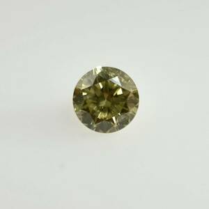 ０．１６０ct　ＦＡＮＣＹ　ＢＲＯＷＮＩＳＨ　ＧＲＥＥＮＩＳＨ　ＹＥＬＬＯＷ　Ｉ１　ラウンド　カメレオン　ダイヤモンドルース