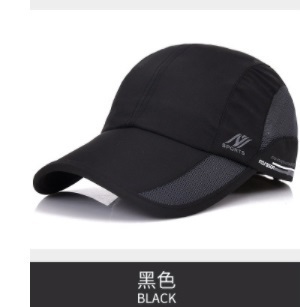 ★送料無料　メンズ　帽子　ゴルフ　撥水加工のスポーツキャップ　帽子　キャップ　速乾　軽量 ★ブラック　帽子D