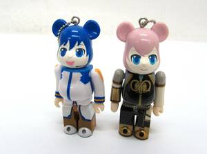 Happyくじ ボーカロイド BE@RBRICK ベアブリック賞 ボールチェーンストラップ キーホルダー KAITO 巡音ルカ 2個おまとめセット