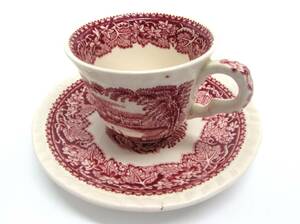  rare MASONSmeisonzVISTA Vista red small cup Espresso cup & saucer Britain made brand tea utensils Western-style tableware ceramics made . go in 