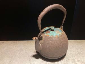 ■時代　鉄瓶　七宝蓋■煎茶　急須 湯沸かし 鉄壺 鉄器 金属工芸 茶道具 時代物 古美術