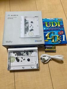 東芝 AX-W10C Aurex Walky 未使用カセットテープ2本付き maxell
