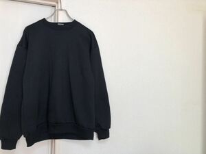 90sヴィンテージMADE IN USA アメリカ製Hillブラック黒無地スウェットsize M