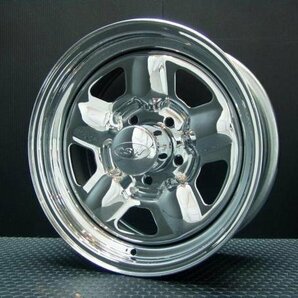 □ 特価 TSW STAR クローム 15×7J +20 5穴 114.3 スチール ホイール 4本セット [100系 ハイエース / Y30 / ハイラックス / 130 クラウン]の画像4