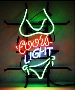 オーダーメイド　ネオンサイン　Coors Light NEON SIGN 省エネ、バー、カフェ、喫茶店、広告用看板　オリジナル