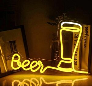 ネオンサイン Beer LED看板 ユニークデザイン お洒落 鮮やか ルームデコレーション イベント装飾 BAR インテリア 